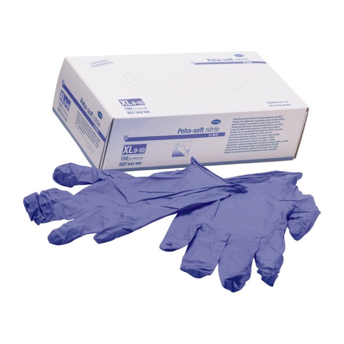 Γάντια Εξεταστικά Νιτριλίου χωρίς Πούδρα & Λάτεξ Peha-soft® Nitrile Fino 150 τεμάχια Μπλε 47326