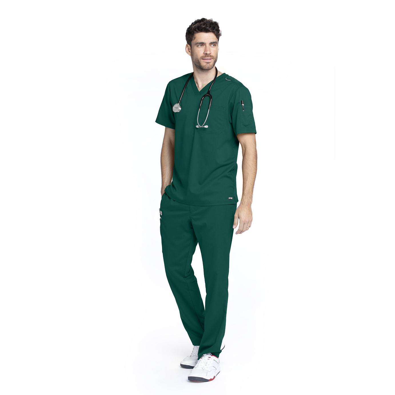 Grey's Anatomy Μπλούζα Ανδρική Υγειονομικών Evan V-Neck Grey's Anatomy Hunter Green