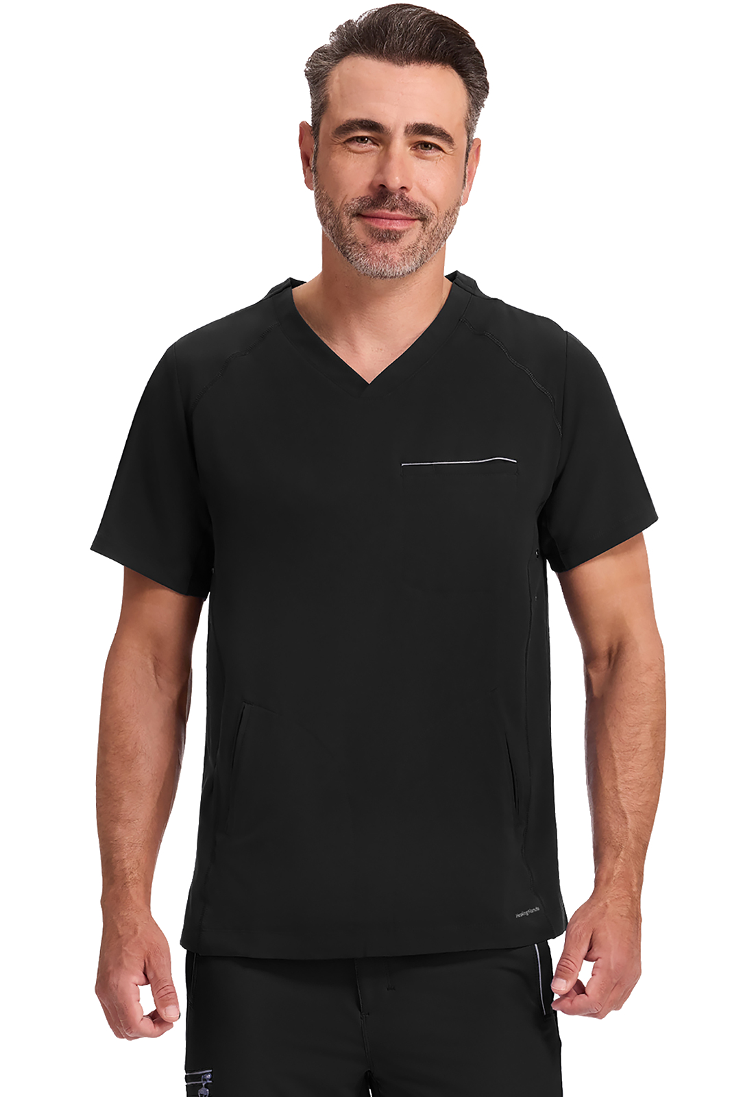 Ανδρική Μπλούζα Healing Hands Steven | V-Neck | 3 Τσέπες | Black