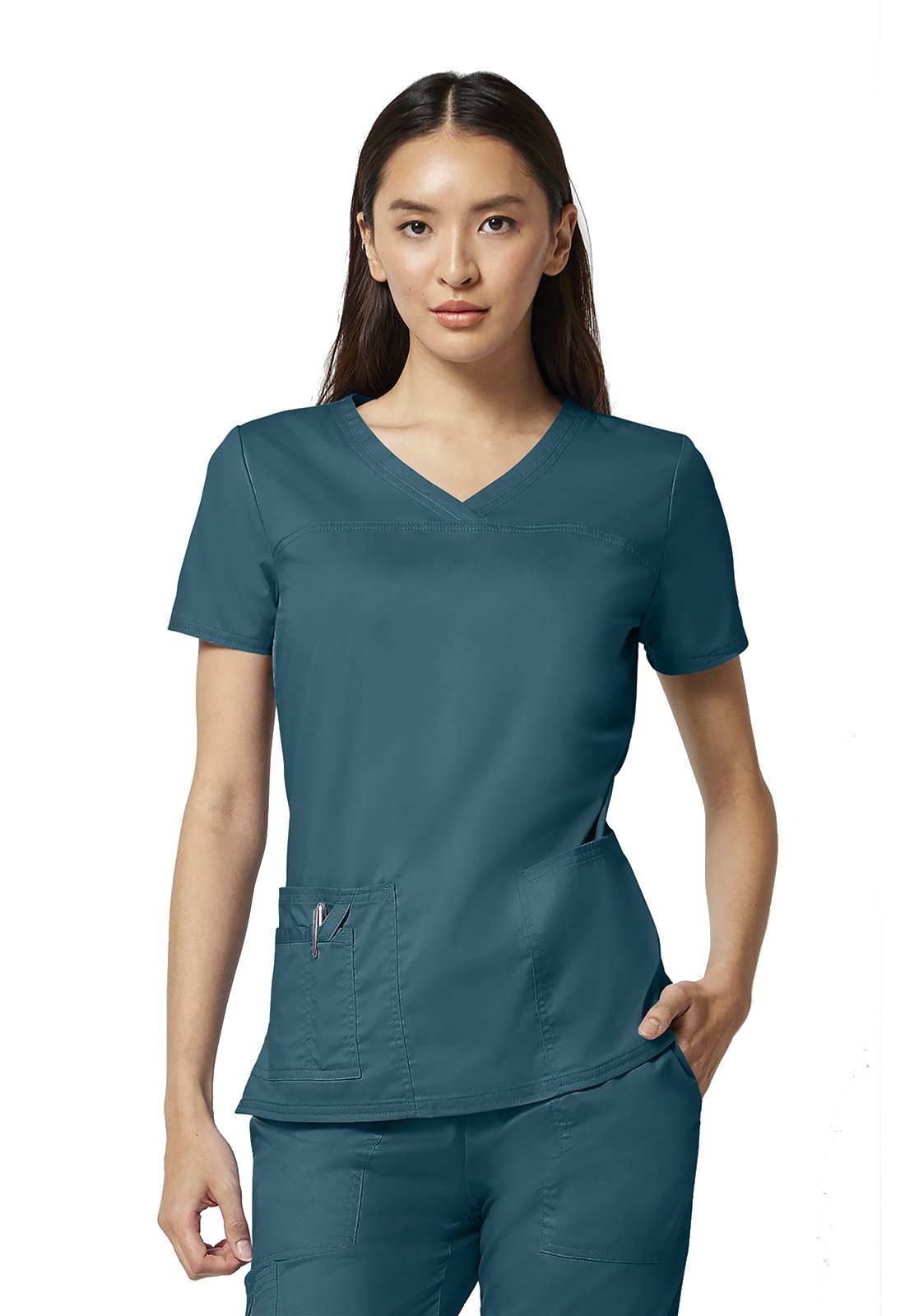 Γυναικεία Μπλούζα Cherokee Core Stretch | V-Neck | 3 Τσέπες | Caribbean