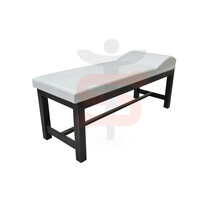 Εξεταστικό Κρεβάτι Ιατρείου Ξύλινου Σκελετού | Πομπέ Προσκέφαλο | Μαύρο