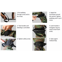 Ιμάντας Ισχαιμικής Περίδεσης Στρατιωτικών Προδιαγραφών Μαύρος