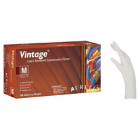 Γάντια Εξεταστικά Latex Aurelia Vintage με Πούδρα 100 τεμάχια Λευκό