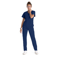 Μπλούζα Γυναικεία Yγειονομικών Impact Moto V-Neck Grey's Anatomy Indigo