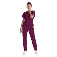 Μπλούζα Γυναικεία Yγειονομικών Impact Moto V-Neck Grey's Anatomy Wine