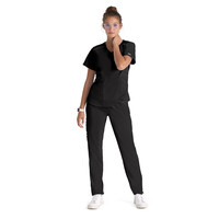 Μπλούζα Γυναικεία Yγειονομικών Impact Moto V-Neck Grey's Anatomy Black