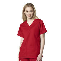 Μπλούζα Γυναικεία Yγειονομικών WonderWork V-Neck Wonderwink Red