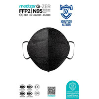 Μάσκα Υψηλής Προστασίας FFP2/N95 QZER Black Faces | 10τμχ