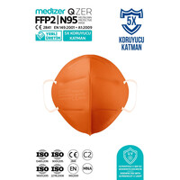 Μάσκα Υψηλής Προστασίας FFP2/N95 QZER Πορτοκαλί | 10τμχ
