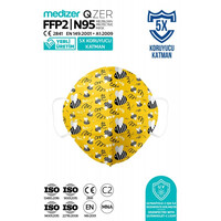 Παιδική Μάσκα Υψηλής Προστασίας FFP2/N95 QZER Bees | 10τμχ