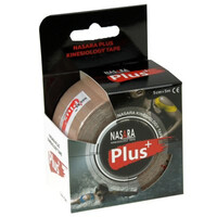 Tape Κινησιοθεραπείας / Επίδεσμος Nasara Plus 5mx5cm Μπεζ