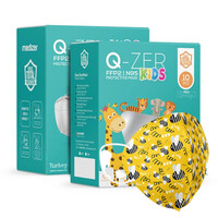 Αποστειρωμένη Παιδική Μάσκα Υψηλής Προστασίας FFP2/N95 QZER Bees | 10τμχ