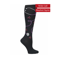 Κάλτσες Διαβαθμισμένης Συμπίεσης 12-14 mmHg Stethoscope Wrap Nursemates Φαρδιά Γραμμή