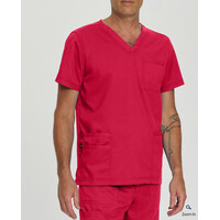 Μπλούζα Ανδρική Υγειονομικών LANDAU Proflex 4-Pocket V-Neck True Red