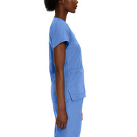 Μπλούζα Γυναικεία Yγειονομικών LANDAU Essentials 4-Pocket V-Neck Ceil Blue