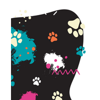 Μπλούζα Γυναικεία Yγειονομικών Mock Wrap Εμπριμέ ZOE+CHLOE Pawcentric