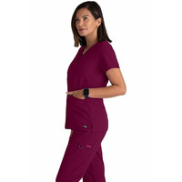Μπλούζα Γυναικεία Yγειονομικών Spandex Stretch Surplice Grey's Anatomy Wine