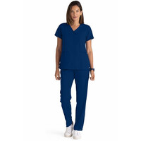 Μπλούζα Γυναικεία Yγειονομικών Spandex Stretch Surplice Grey's Anatomy Navy Blue