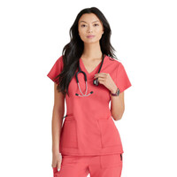 Μπλούζα Γυναικεία Yγειονομικών Unify Purpose V-Neck Barco Dusty Red