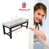 Εξεταστικό Κρεβάτι Ιατρείου Ξύλινου Σκελετού | Ίσιο Προσκέφαλο | Ζαχαρί/Εκρού