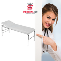 Εξεταστικό Κρεβάτι Ιατρείου με Ανακλινόμενο Προσκέφαλο Ίσιο | Λευκό