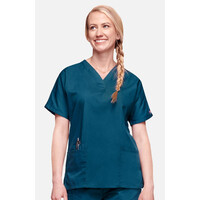 Γυναικεία Μπλούζα Cherokee Workwear Originals | V-Neck | 2 Τσέπες | Caribbean Blue