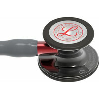 Στηθοσκόπιο 3M Littmann® Cardiology IV™ 6183 Grey, Smoke Finish, High Polish, Red Stem