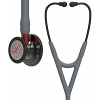 Στηθοσκόπιο 3M Littmann® Cardiology IV™ 6183 Grey, Smoke Finish, High Polish, Red Stem