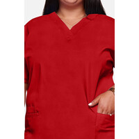 Γυναικεία Μπλούζα Cherokee Workwear Originals | V-Neck | 2 Τσέπες | Red