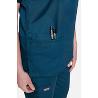 Γυναικεία Μπλούζα Cherokee Workwear Originals | V-Neck | 2 Τσέπες | Caribbean Blue