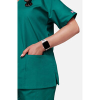 Γυναικεία Μπλούζα Cherokee Workwear Originals | V-Neck | 2 Τσέπες | Hunter Green