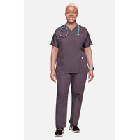 Γυναικεία Μπλούζα Cherokee Workwear Originals | V-Neck | 2 Τσέπες | Γκρι Ματ