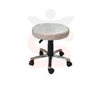 Τροχήλατο Σκαμπό Ιατρείου Μαύρο με μεταλλική βάση