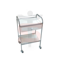 Τραπεζάκι Ιατρείου - 2 Ράφια & 1 Συρτάρι