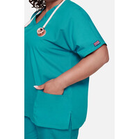 Γυναικεία Μπλούζα Cherokee Workwear Originals | V-Neck | 2 Τσέπες | Teal Blue