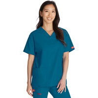 Γυναικεία Μπλούζα Dickies Signature | V-Neck | 3 Τσέπες | Caribbean Blue