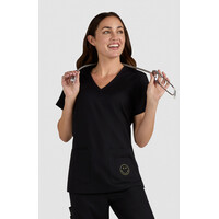 Μπλούζα Γυναικεία Υγειονομικών KOI™ USA Blissful V-Neck Black