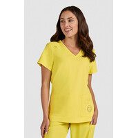 Μπλούζα Γυναικεία Υγειονομικών KOI™ USA Blissful V-Neck Loving Yellow