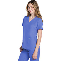 Γυναικεία Μπλούζα Cherokee Workwear Originals Ultra | V-Neck | 2 Τσέπες | Ciel