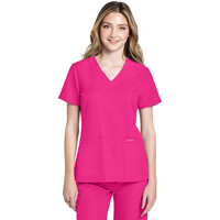 Γυναικεία Μπλούζα Cherokee Workwear Originals Ultra | V-Neck | 2 Τσέπες | Electric Pink