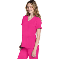 Γυναικεία Μπλούζα Cherokee Workwear Originals Ultra | V-Neck | 2 Τσέπες | Electric Pink