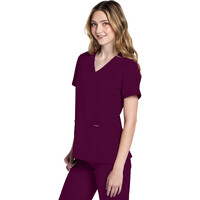 Γυναικεία Μπλούζα Cherokee Workwear Originals Ultra | V-Neck | 2 Τσέπες | Wine