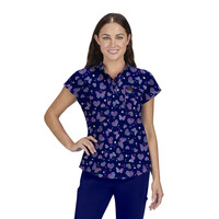 Μπλούζα Γυναικεία Υγειονομικών KOI™ USA Butterfly Aura Navy