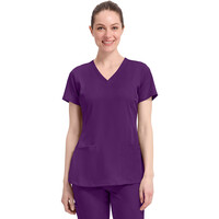 Γυναικεία Μπλούζα Healing Hands Monica | V-Neck | 4 Τσέπες | Eggplant