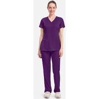 Γυναικεία Μπλούζα Healing Hands Monica | V-Neck | 4 Τσέπες | Eggplant