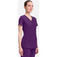 Γυναικεία Μπλούζα Healing Hands Monica | V-Neck | 4 Τσέπες | Eggplant