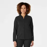 Γυναικεία Ιατρική Ζακέτα Fleece Wonderwink 8209 Full Zip | Black