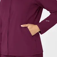 Γυναικεία Ιατρική Ζακέτα Fleece Wonderwink 8209 Full Zip | Wine