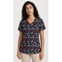 Μπλούζα Γυναικεία Yγειονομικών Diamond Neck Εμπριμέ ZOE+CHLOE Stay Pawsitive