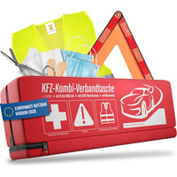 Heldenwerk 3-in-1 Car Safety Kit DIN 13164:2022 Φαρμακείο Αυτοκινήτου με Τρίγωνο & Γιλέκο Ασφαλείας | ΔΩΡΕΑΝ 2 Μάσκες ΚΑΡΠΑ